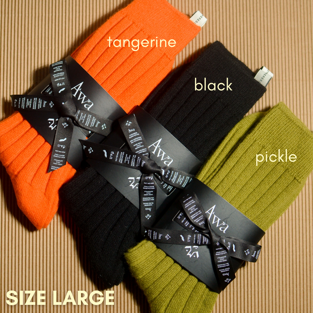 Ribbed Cashmere Socks