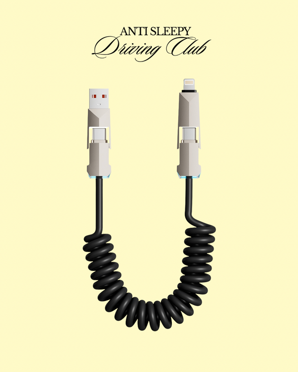 4-in-1 Coiled Charging Cable